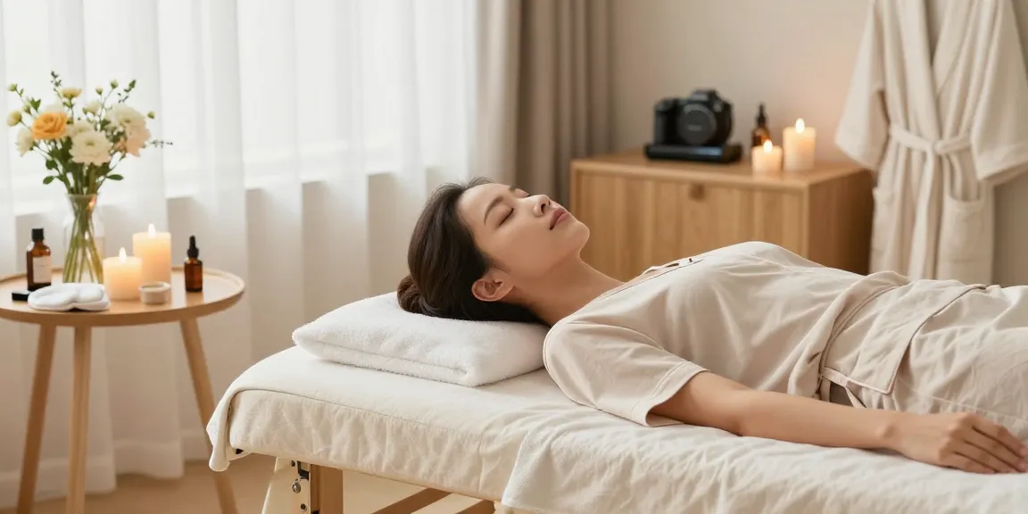 Experience luxurious 시흥출장안마 in a calming home spa setting with essential oils and natural light.